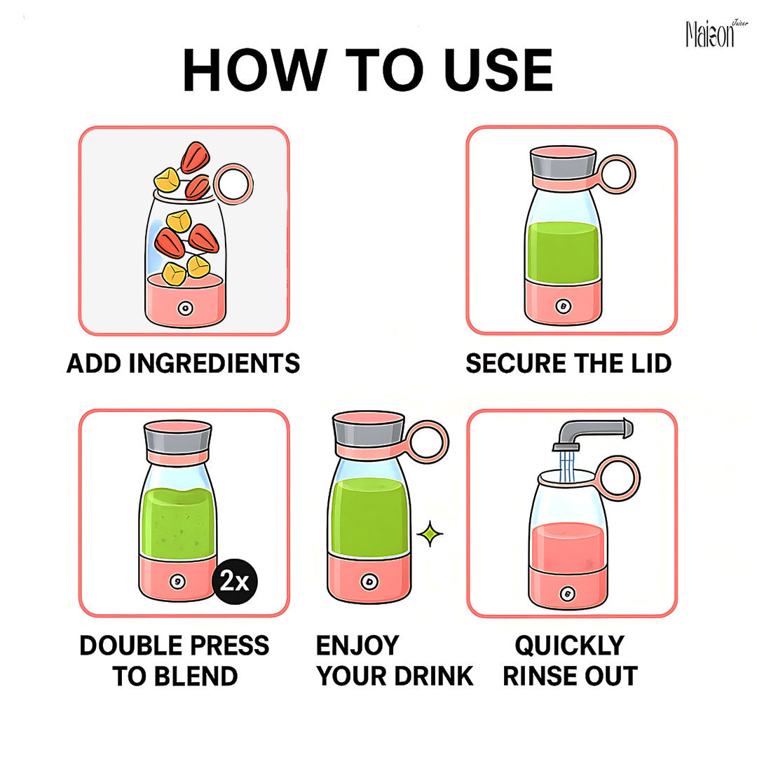 Maison Juicer Portable USB Blender – 380ml